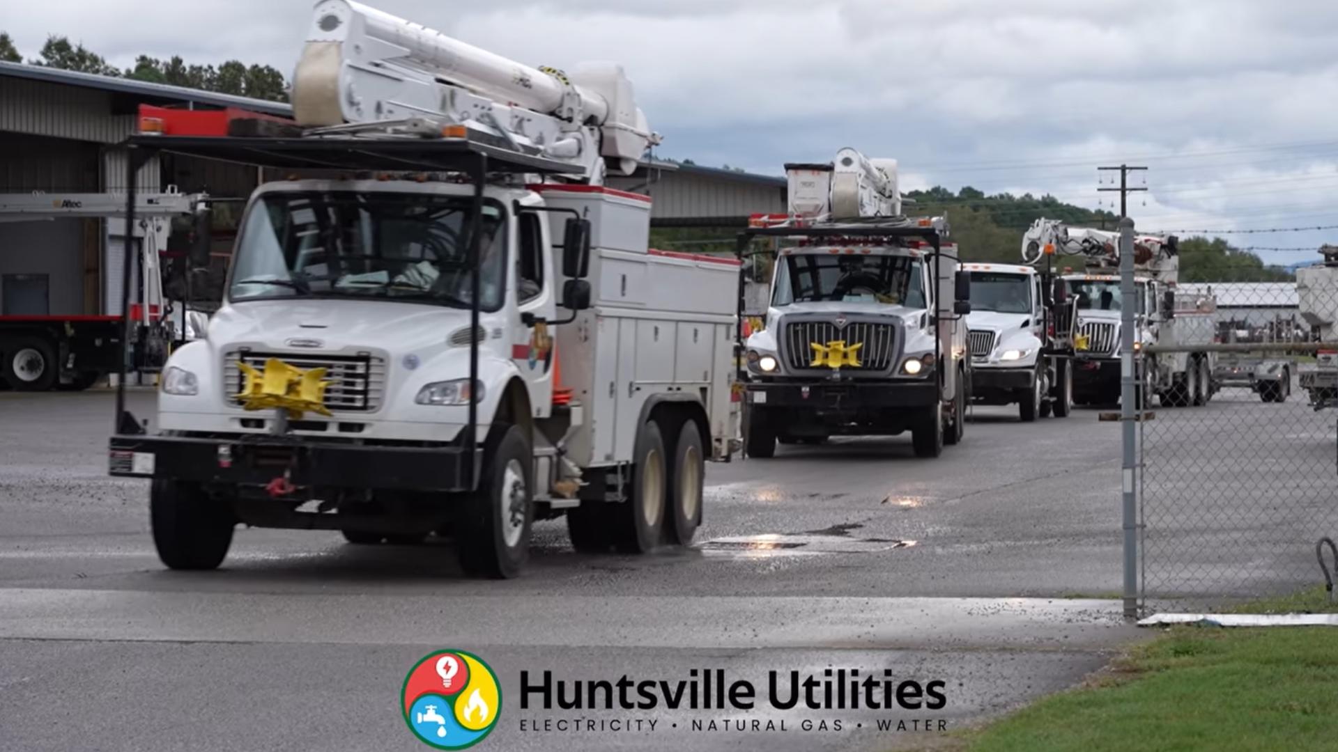 Huntsville Utilities leaves for storm relief assistance in Tennessee