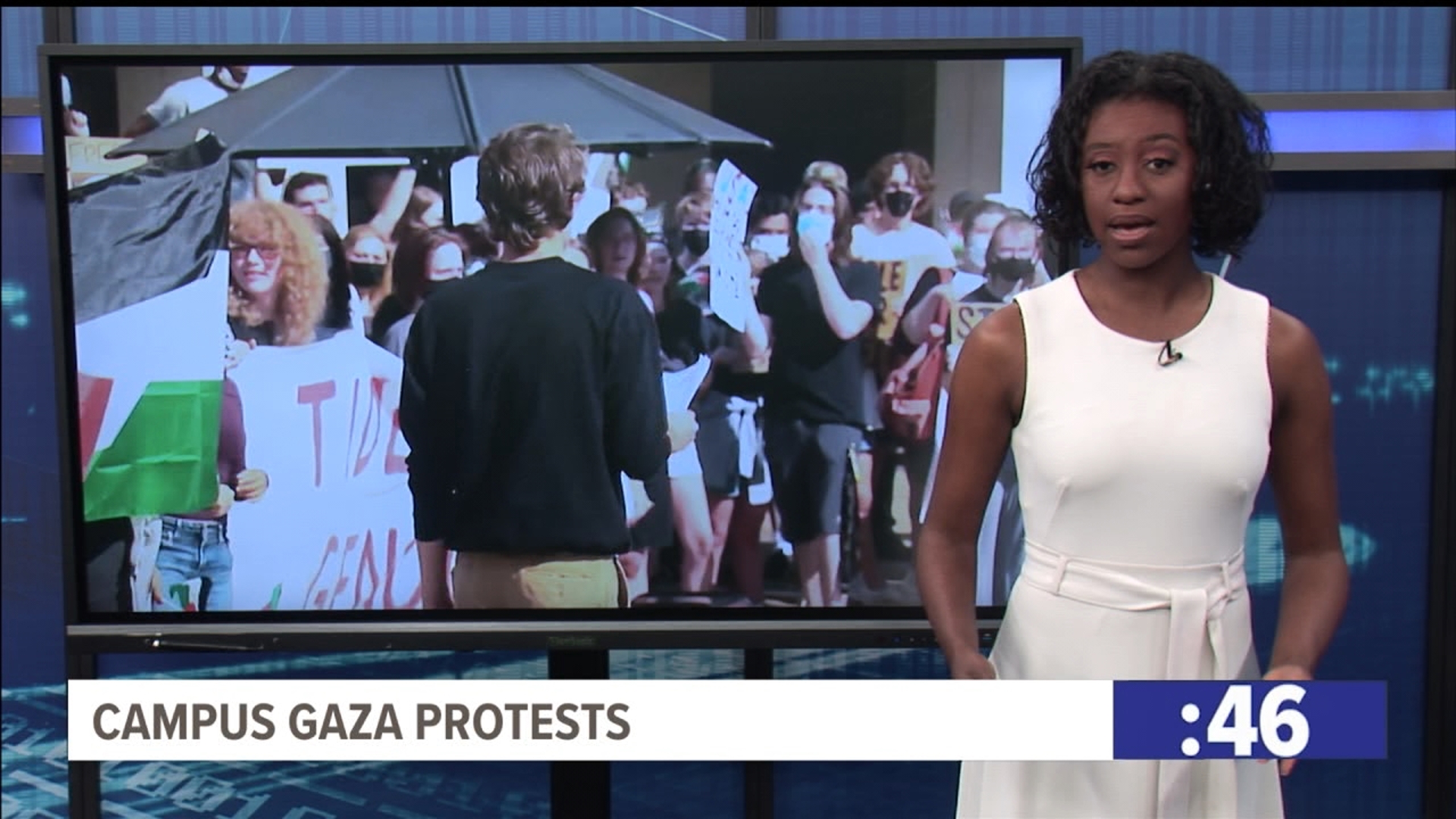 #Gaza protests reach the #Alabama campus and more stories we're working on this Thursday #54Seconds