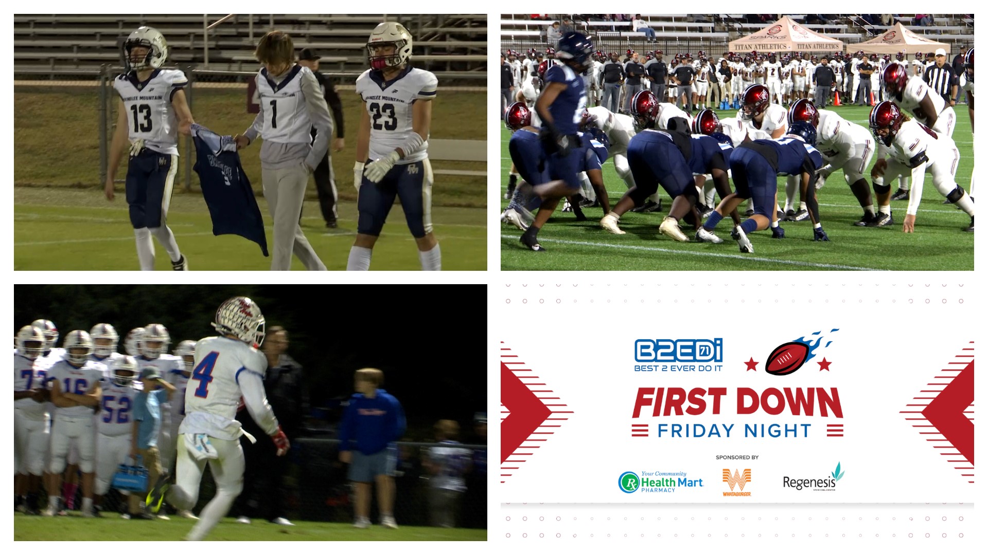 Region titles & playoff spots were on the line for a few local teams in week 8. Find out if your team prevailed on the Week 8 edition B2EDI's First Down Friday Nig