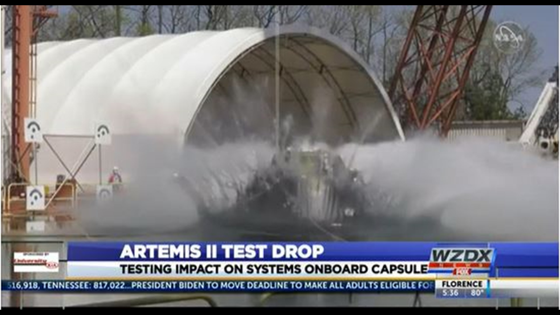 NASA successfully water-tested its Artemis II space craft in Virginia.