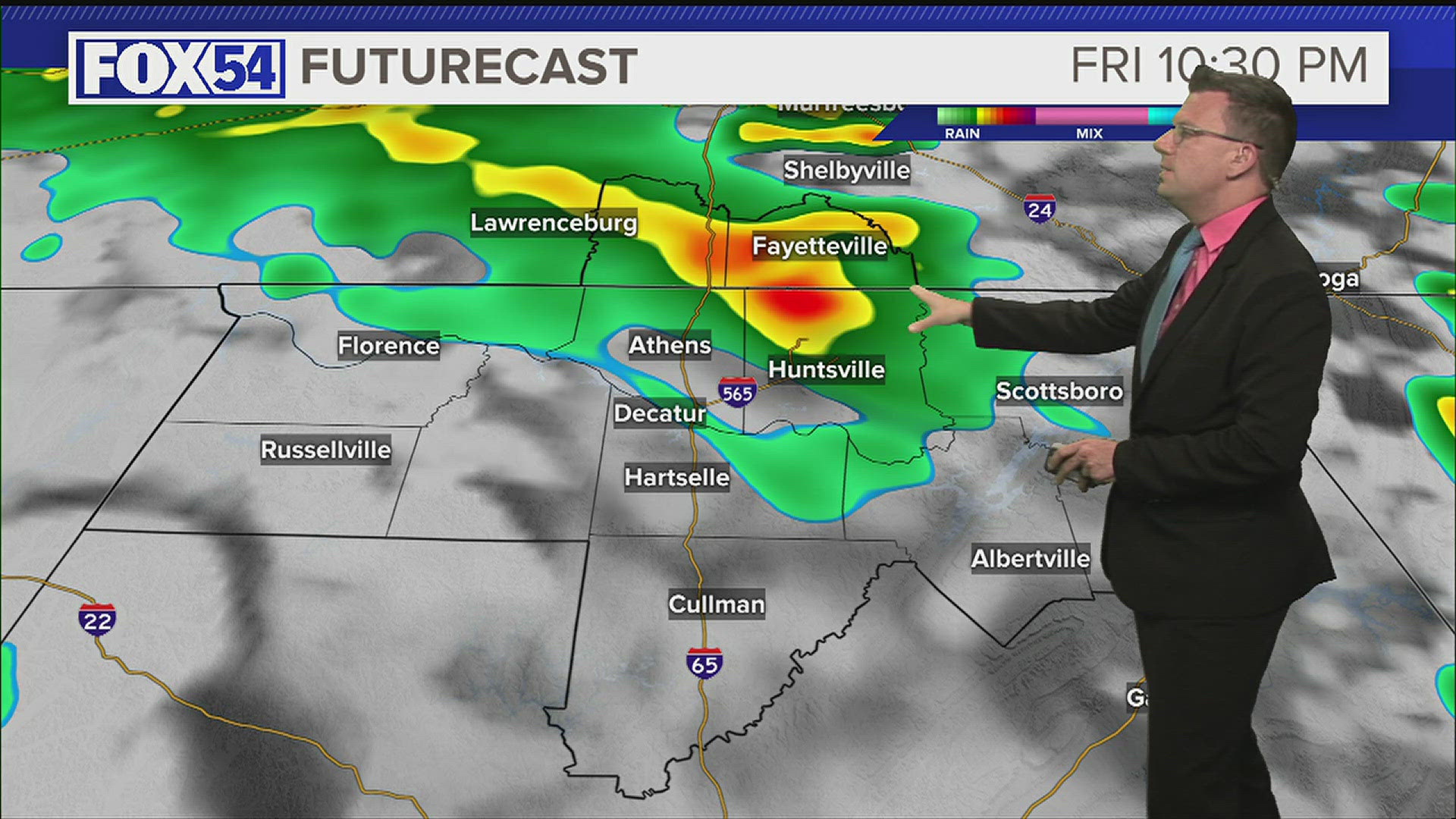Showers and thunderstorms are in the forecast through the end of the weekend.