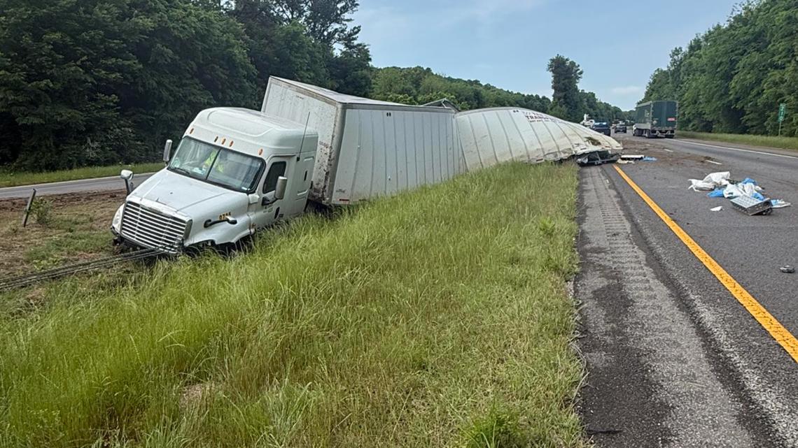 Semi-truck crash on I-59 in DeKalb County causes lane closures, traffic ...