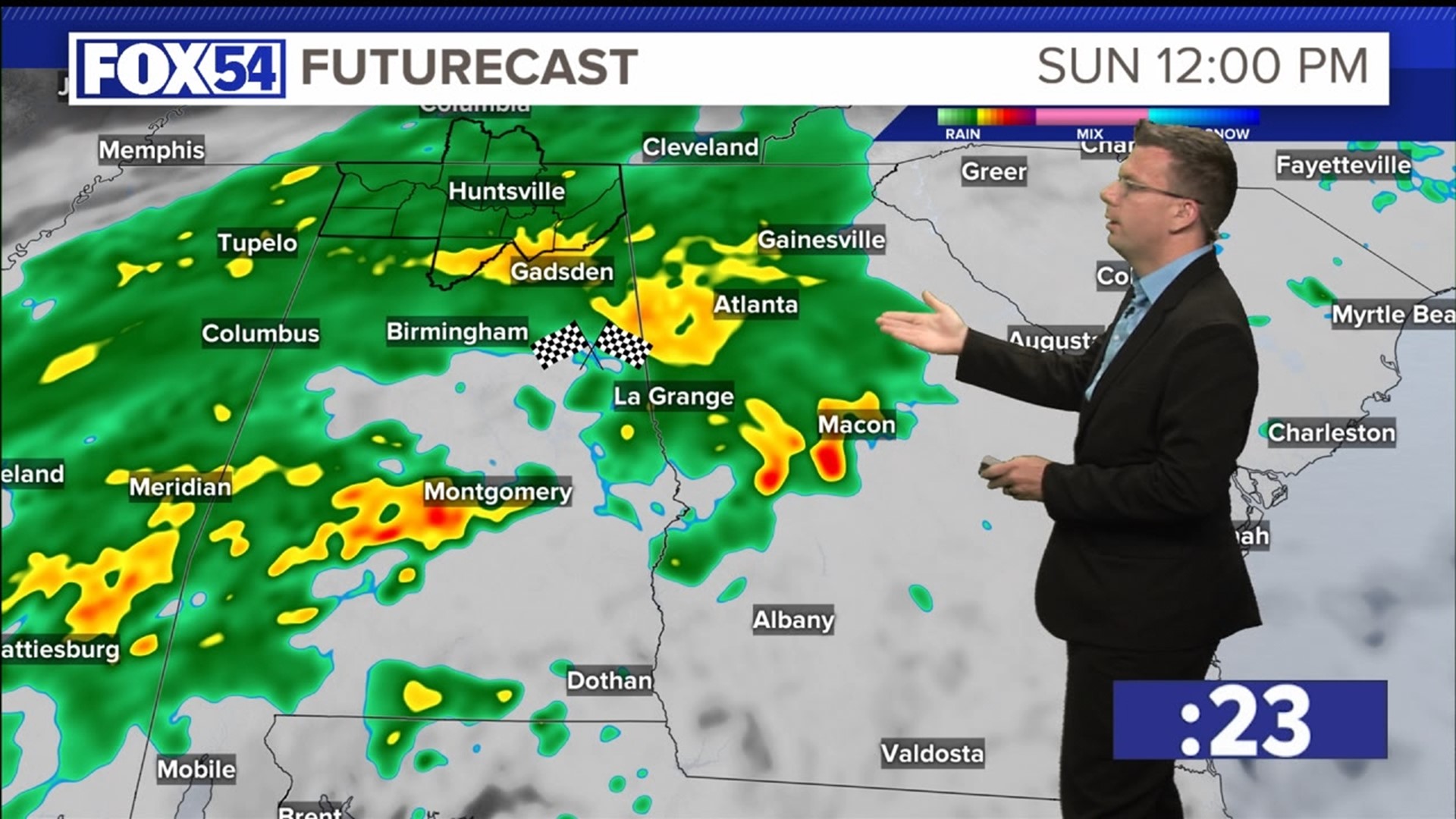 Jordan Dressman is watching the skies for Talladega race weekend. See the full forecast tonight at 5:30 and 9:00.