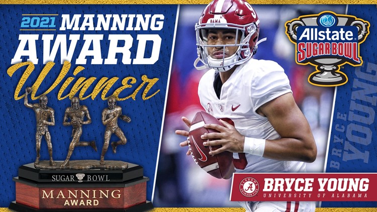 Bryce Young becomes second straight Alabama quarterback to win the Manning Award