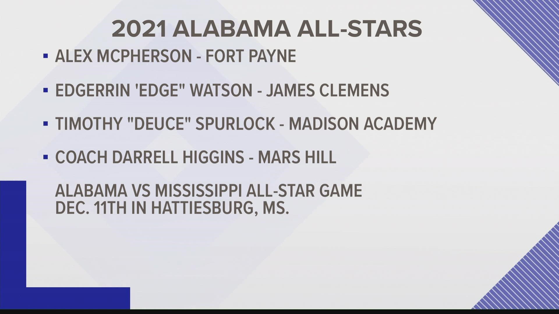 Alex McPherson, Edge Watson and Deuce Spurlock were selected for this year's Alabama - Mississippi All-Star game.