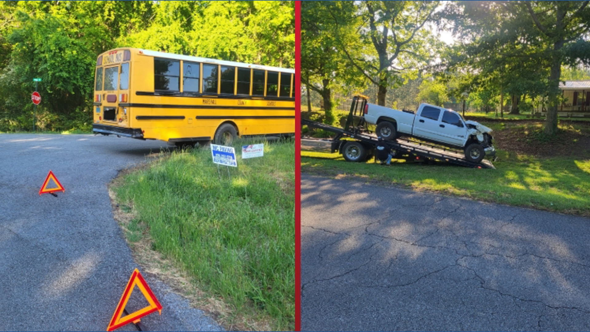 Marshall County school bus involved in crash on Georgia Mountain ...