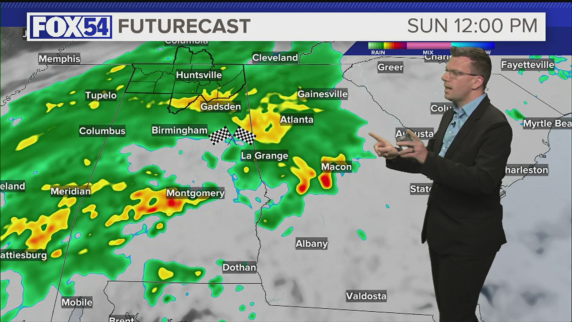 rain is in the forecast this weekend, and it could or could not have an impact on Talladega.