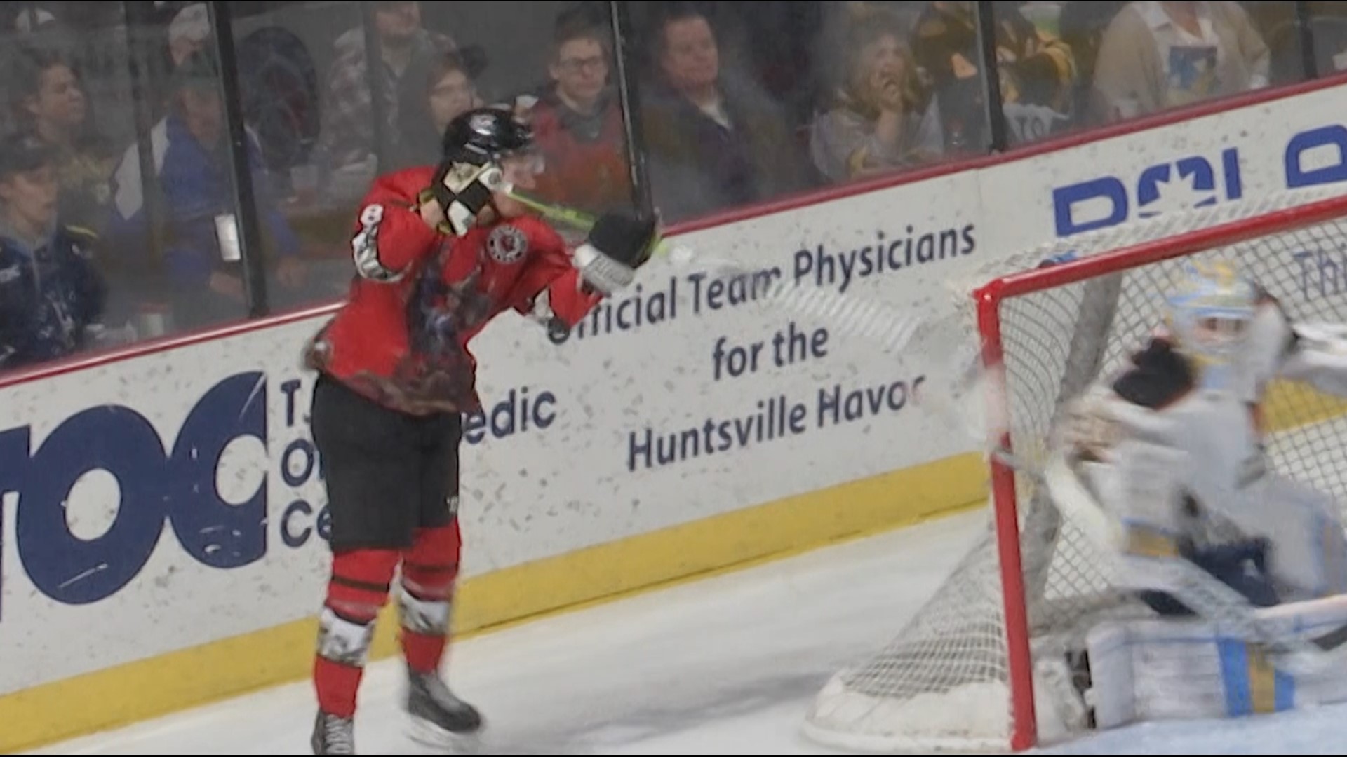 Watch this amazing goal scored by the Huntsville Havoc against the Fayetteville Marksmen. ESPN featured it on it's Top Ten on March 24, 2024.