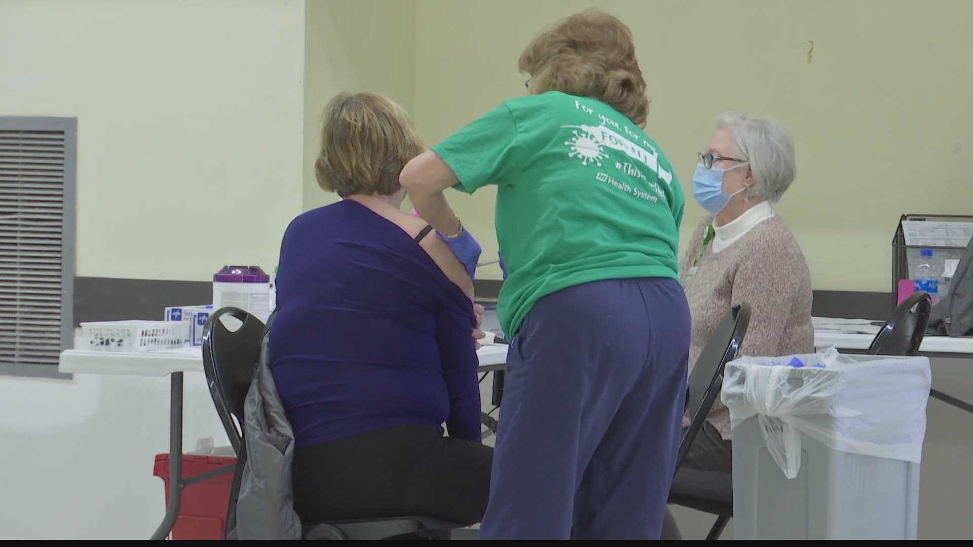 Huntsville Hospital officials say 1,000 of the people vaccinated on Monday are part of a mass vaccination effort from Feb. 8-12.