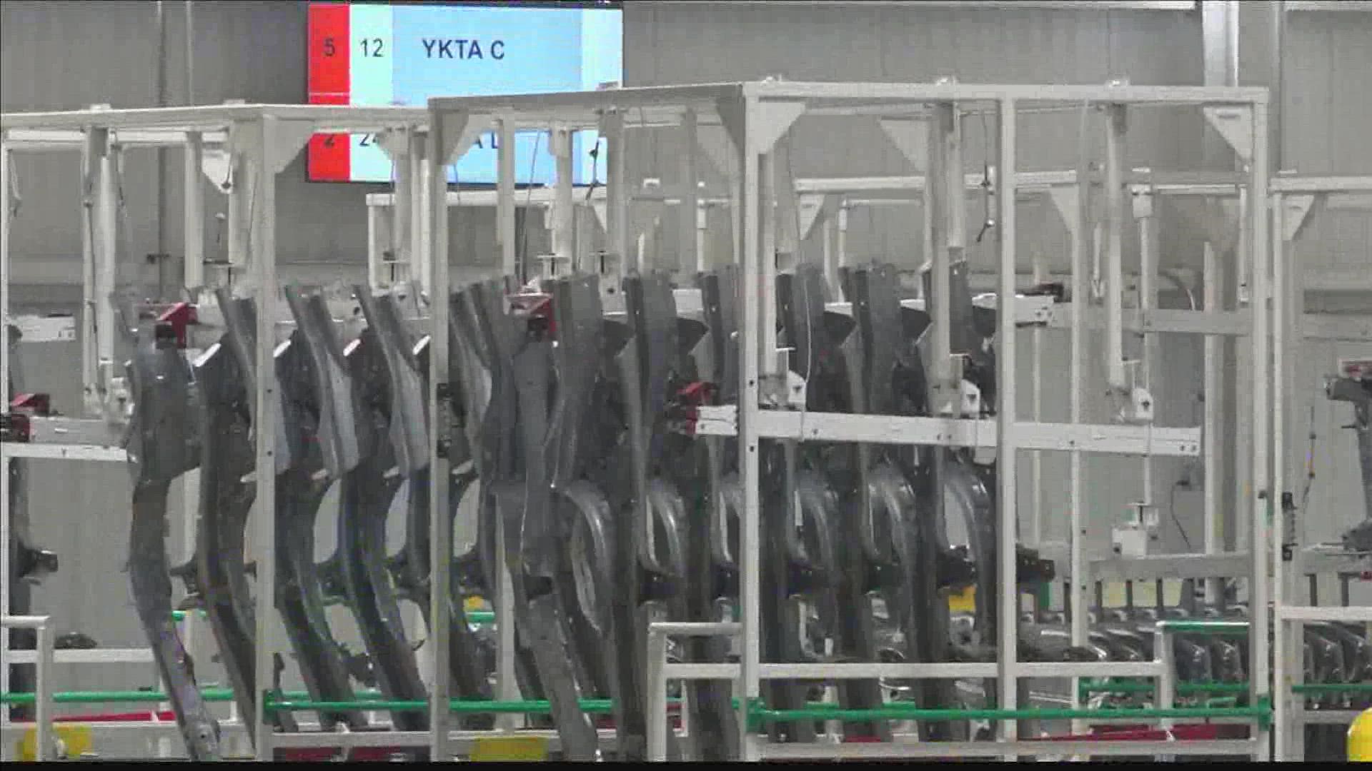 YKTA in Huntsville is short hundreds of workers as they begin production on parts for the new 2022 Toyota Corolla Cross.