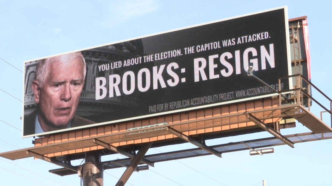 Billboard ads calling for Rep. Mo Brooks to resign | rocketcitynow.com