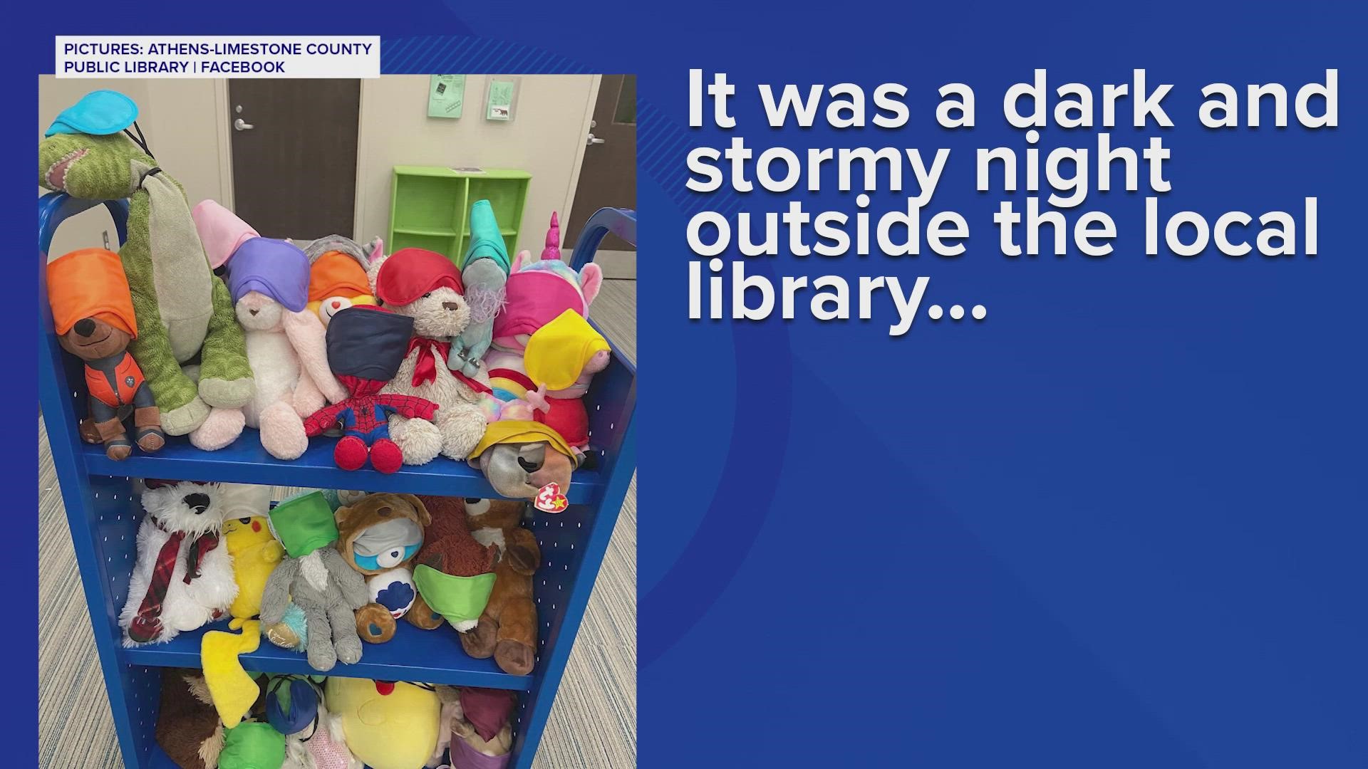 The stuffed animals of the Athens-Limestone County Public Library had a special sleepover.