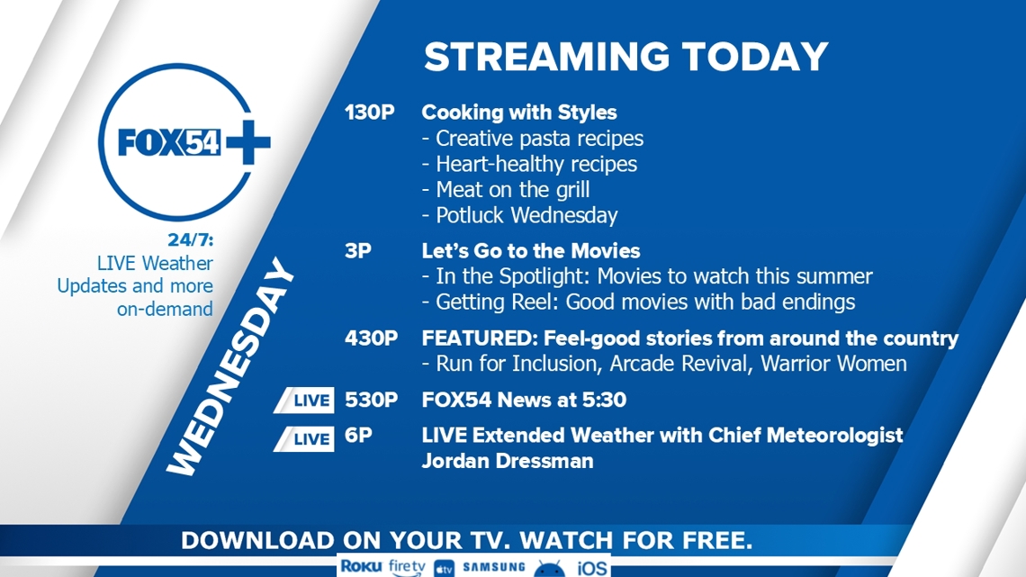 What to watch today on FOX54+. Download on your TV. Watch for free ...