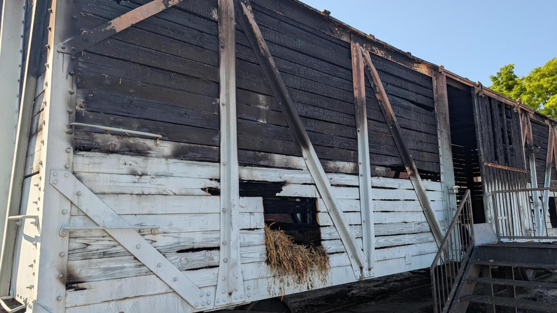 Train car fire at Huntsville Depot Museum declared total loss