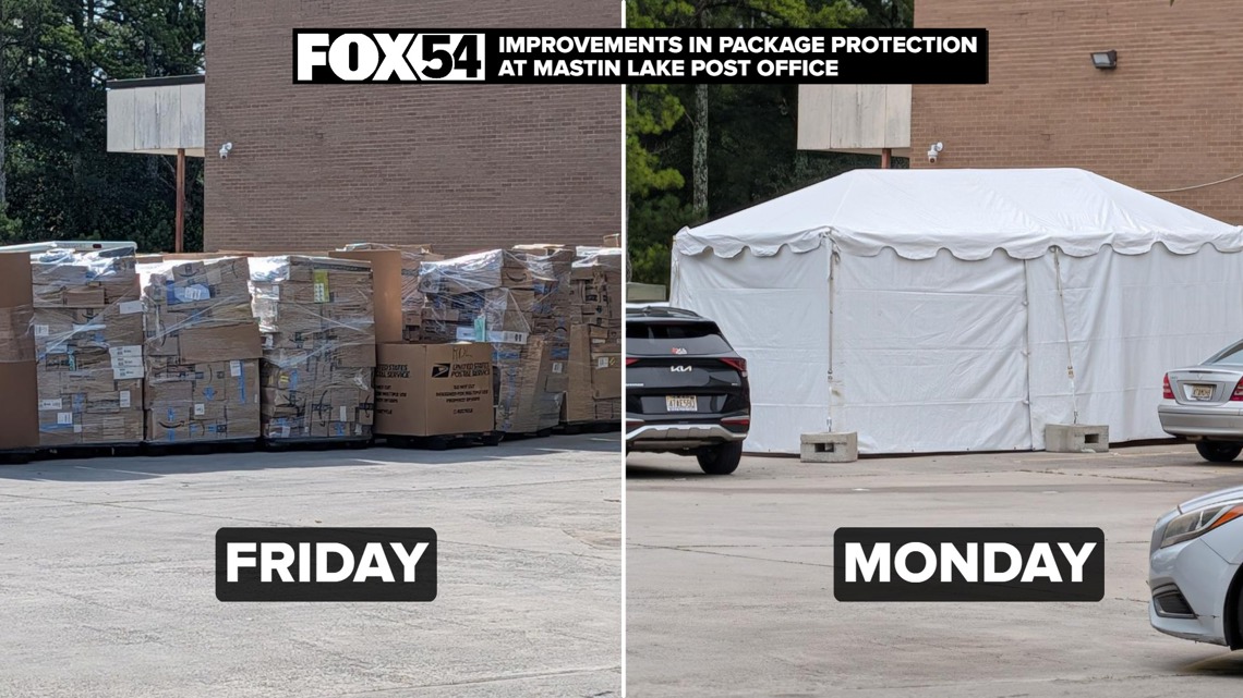USPS backlog eases, tent erected at Huntsville location days after security promise