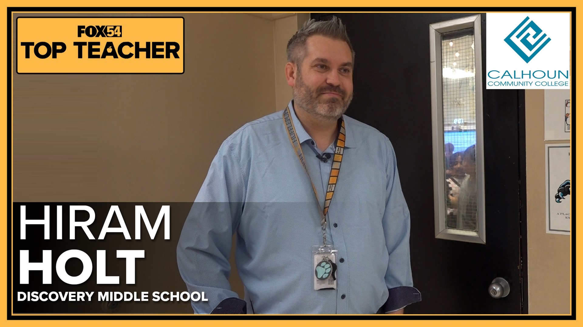 Hiram Holt has been teaching for three years at Discovery Middle School.