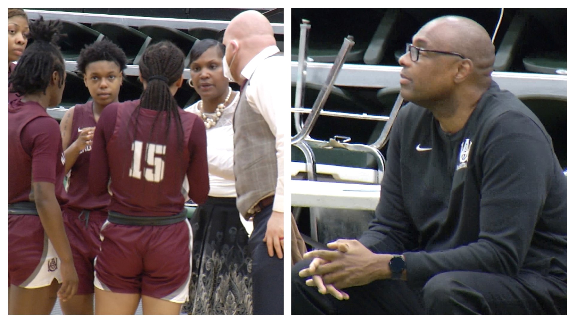 The AAMU Bulldogs and Lady Bulldogs improved to 2-0 in SWAC play after both teams defeated Mississippi Valley State Wednesday night
