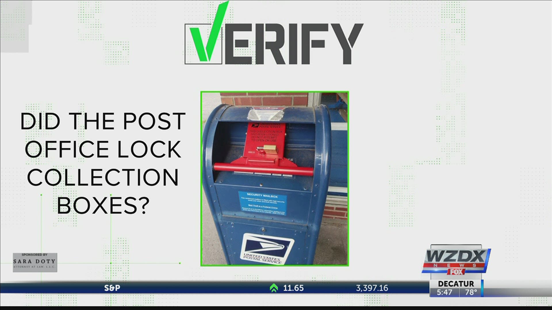 The locks are put on after the last collection and removed the next business day. If a box is locked, customers can use the rear slot to mail letters.