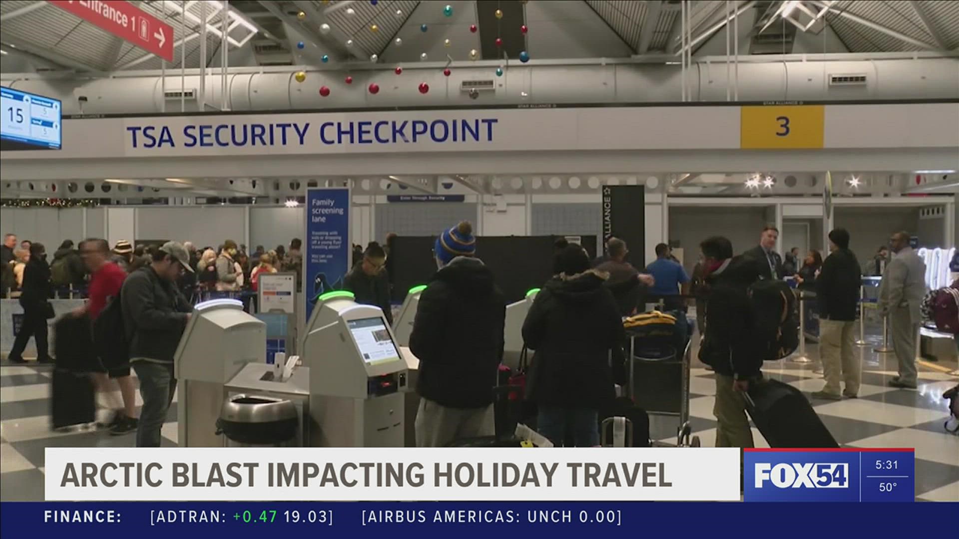 Extreme winter weather is already taking its toll on holiday travel.