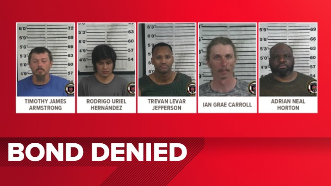 Five men will remain jailed after Cullman human trafficking sting; DA blocks bond using Aniah's Law