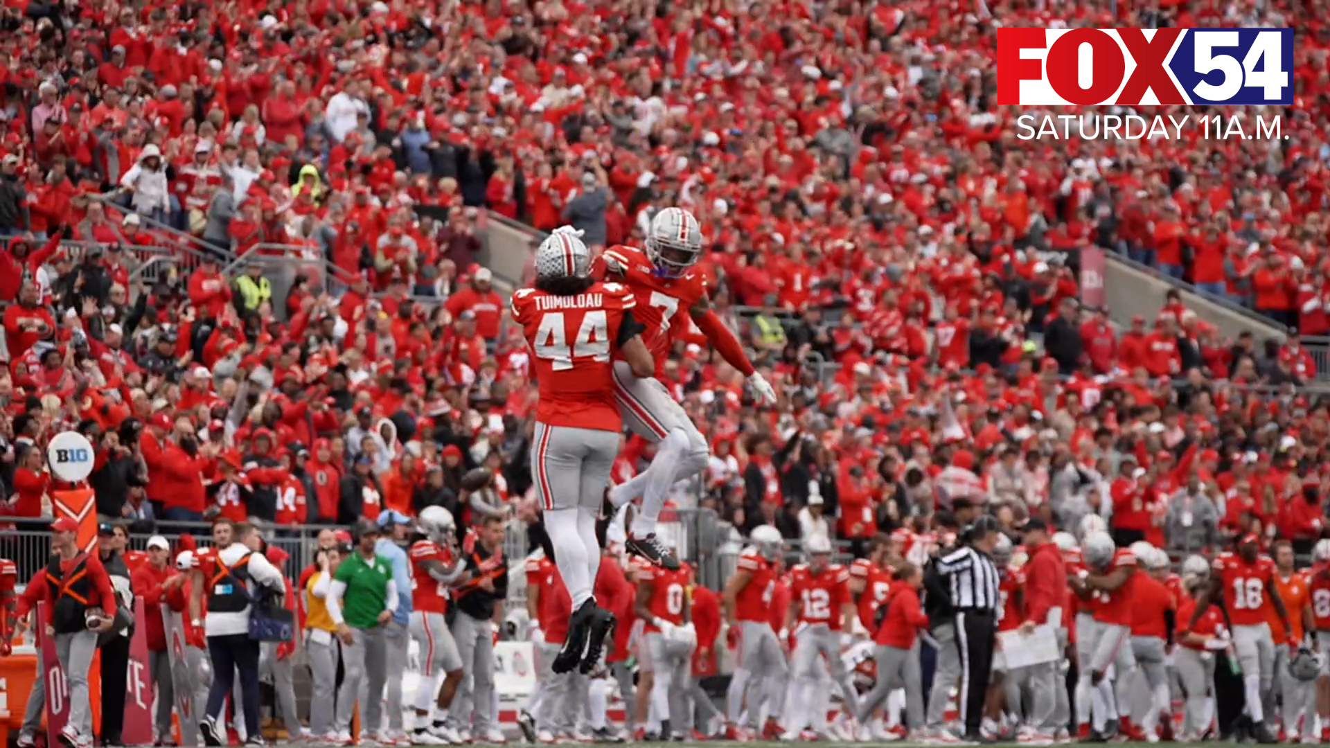 #5 Indiana vs. #2 Ohio State, Sat. 11/23 at 11:00am on FOX54