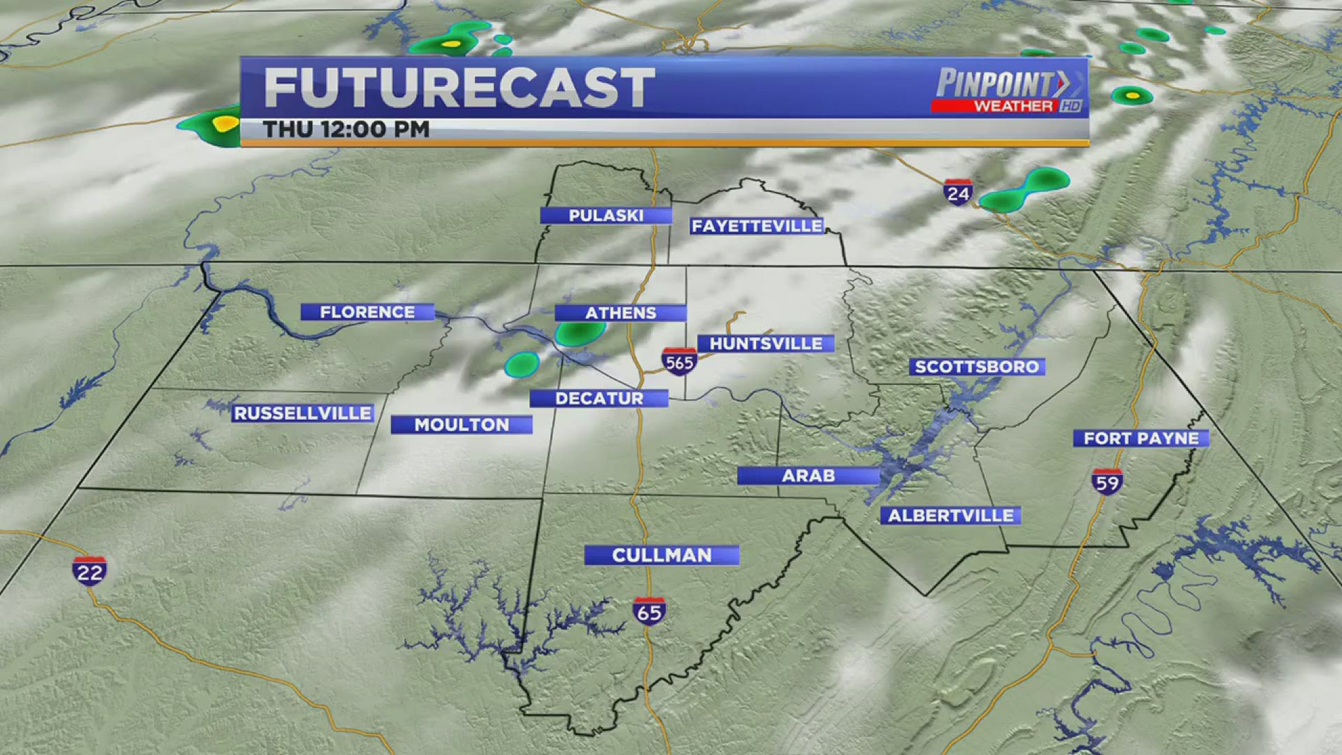 Rain chances are in the forecast Thursday and Friday