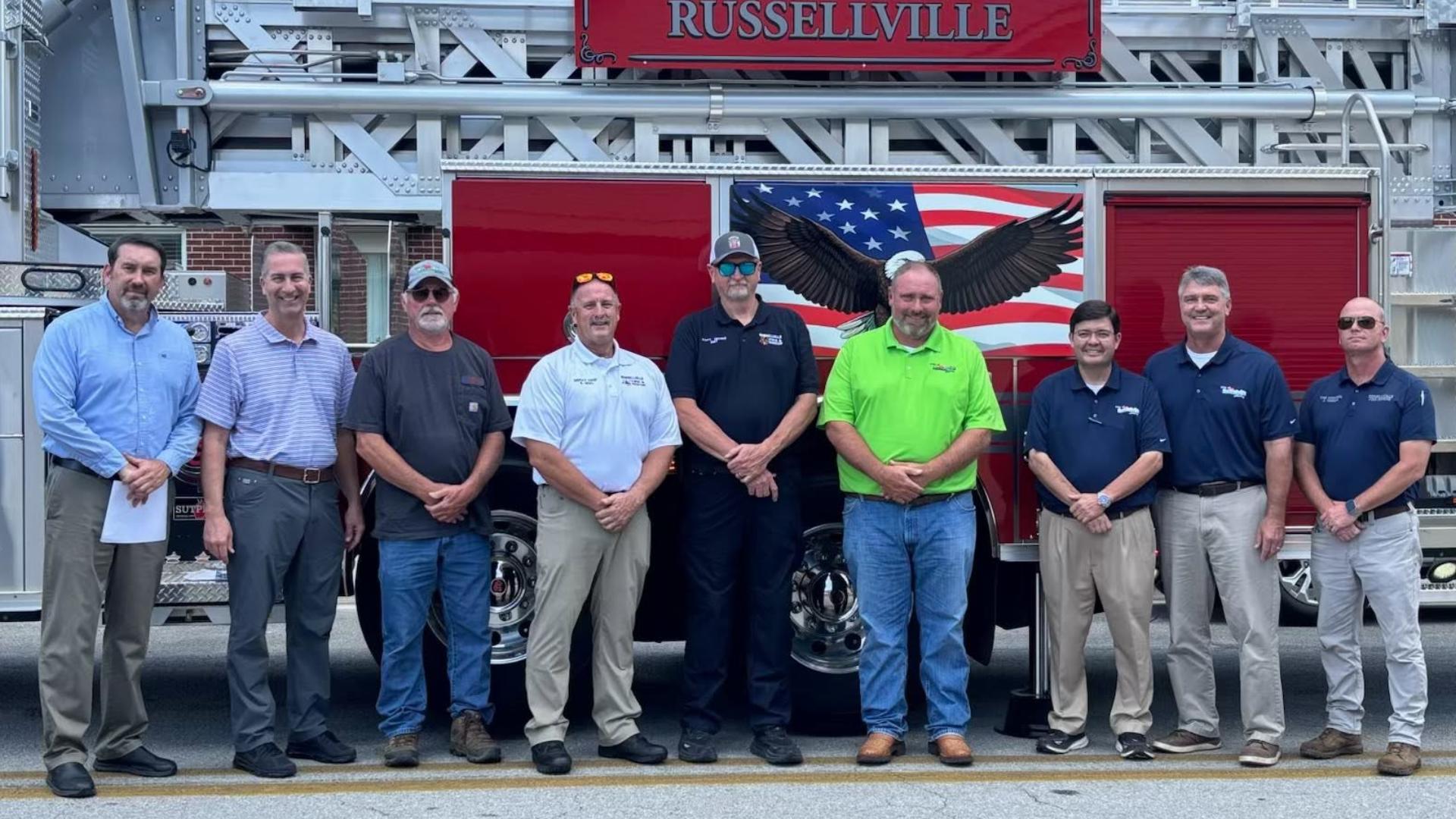 Russellville Fire Dept upgrades with new 100foot truck