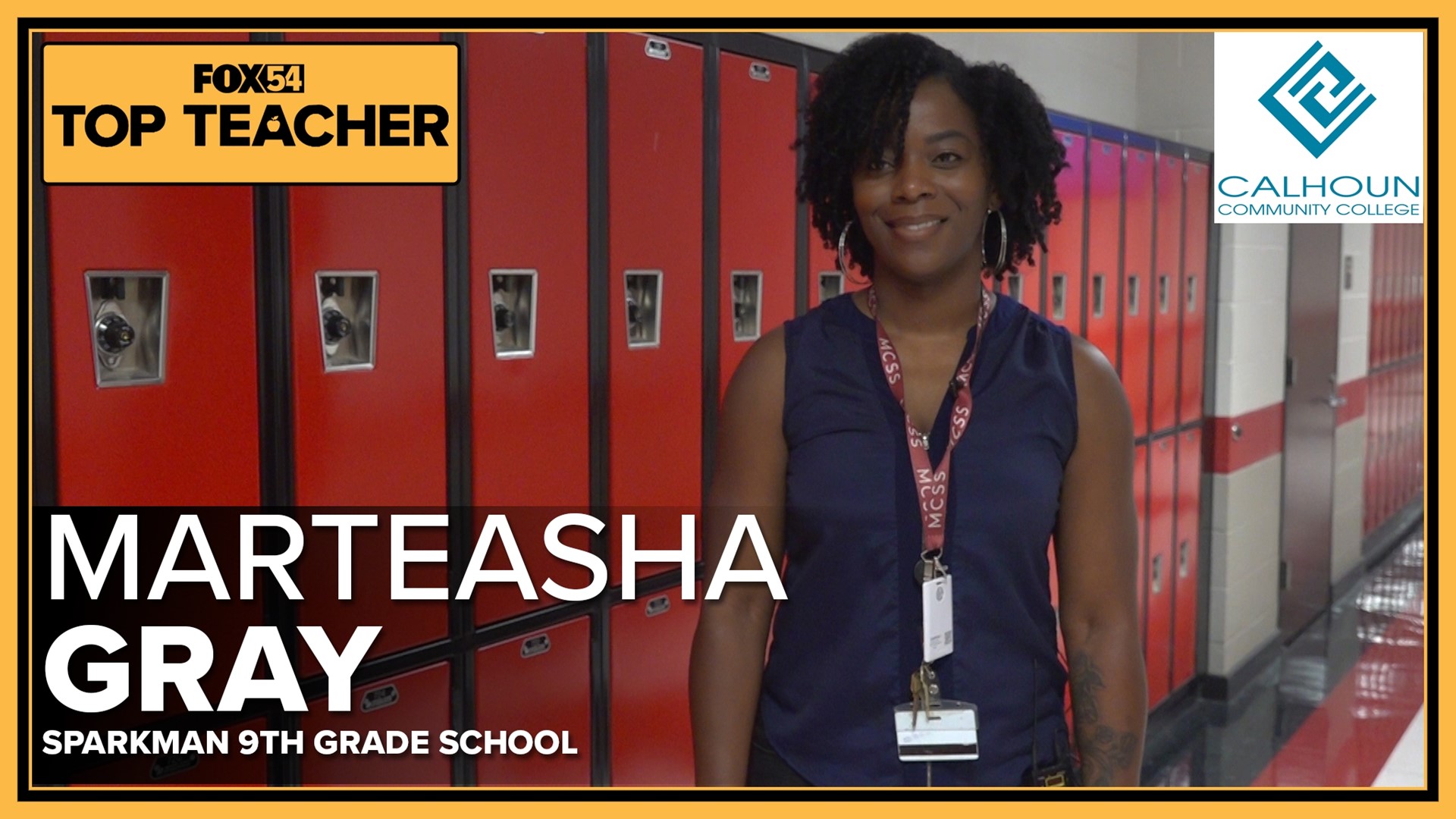 This week's top teacher is a geometry teacher from Sparkman Ninth Grade School
