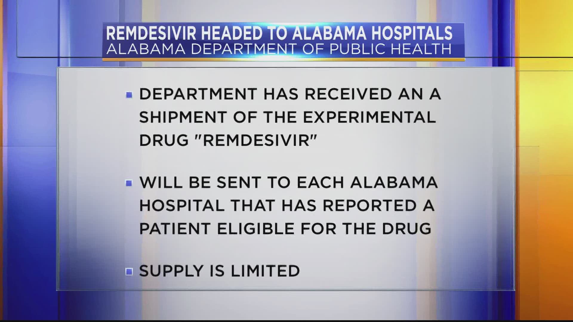 The first shipments are being made overnight to hospitals in the state.