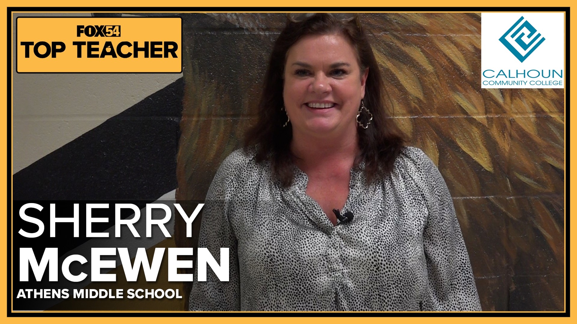 Sherry McEwen is surprised as Top Teacher at Athens Middle School