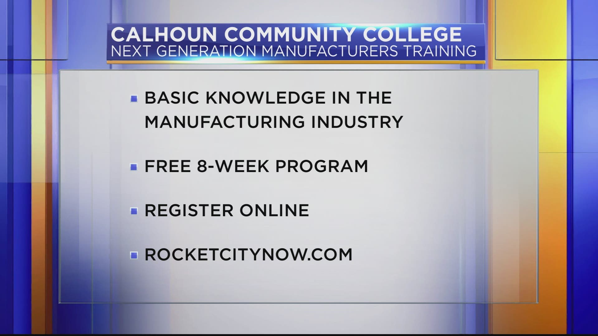 The program will provide students the basic knowledge and skills needed for advanced manufacturing jobs.