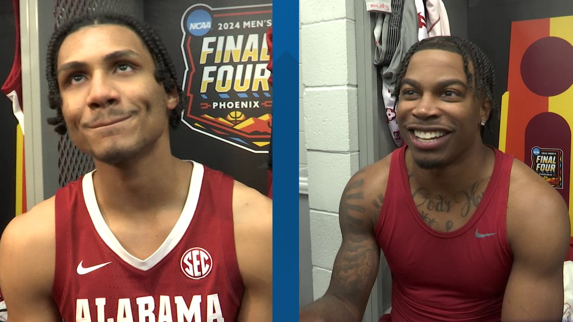 Alabama's Jarin Stevenson and Latrell Wrightsell Jr. talk tournament strategy and taking time to enjoy the lighter things - like Mario Kart.