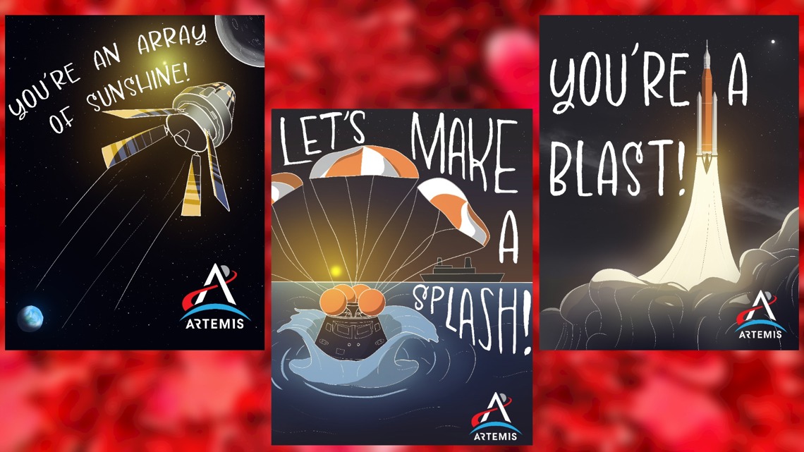 NASA shares Artemis II-themed Valentine's Day cards for space