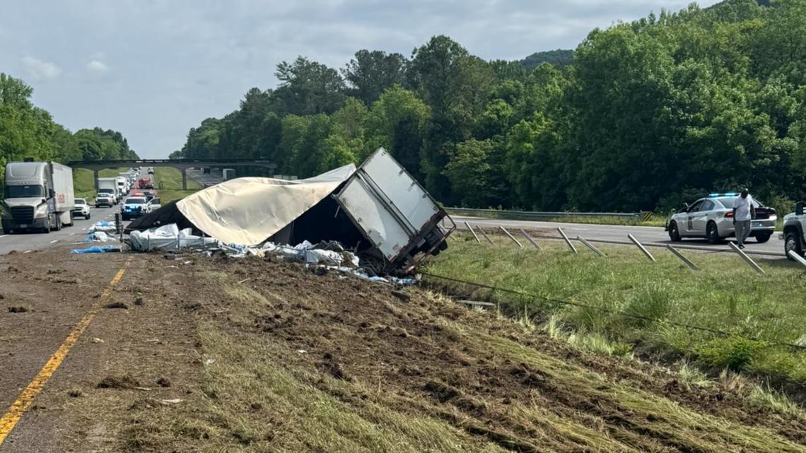 Semi-truck crash on I-59 in DeKalb County causes lane closures, traffic ...