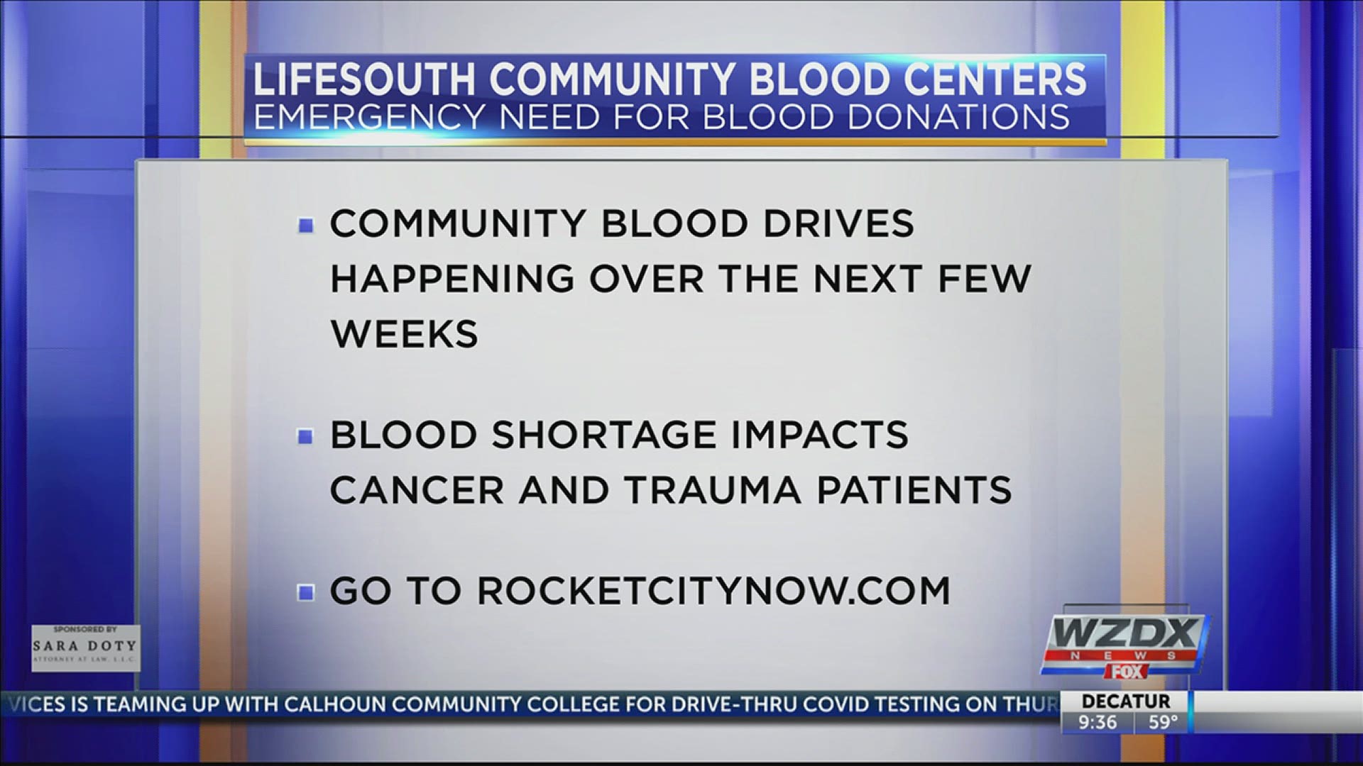 The organization said it is in critical need of blood donors of all types and will be holding several community blood drives throughout the coming weeks.