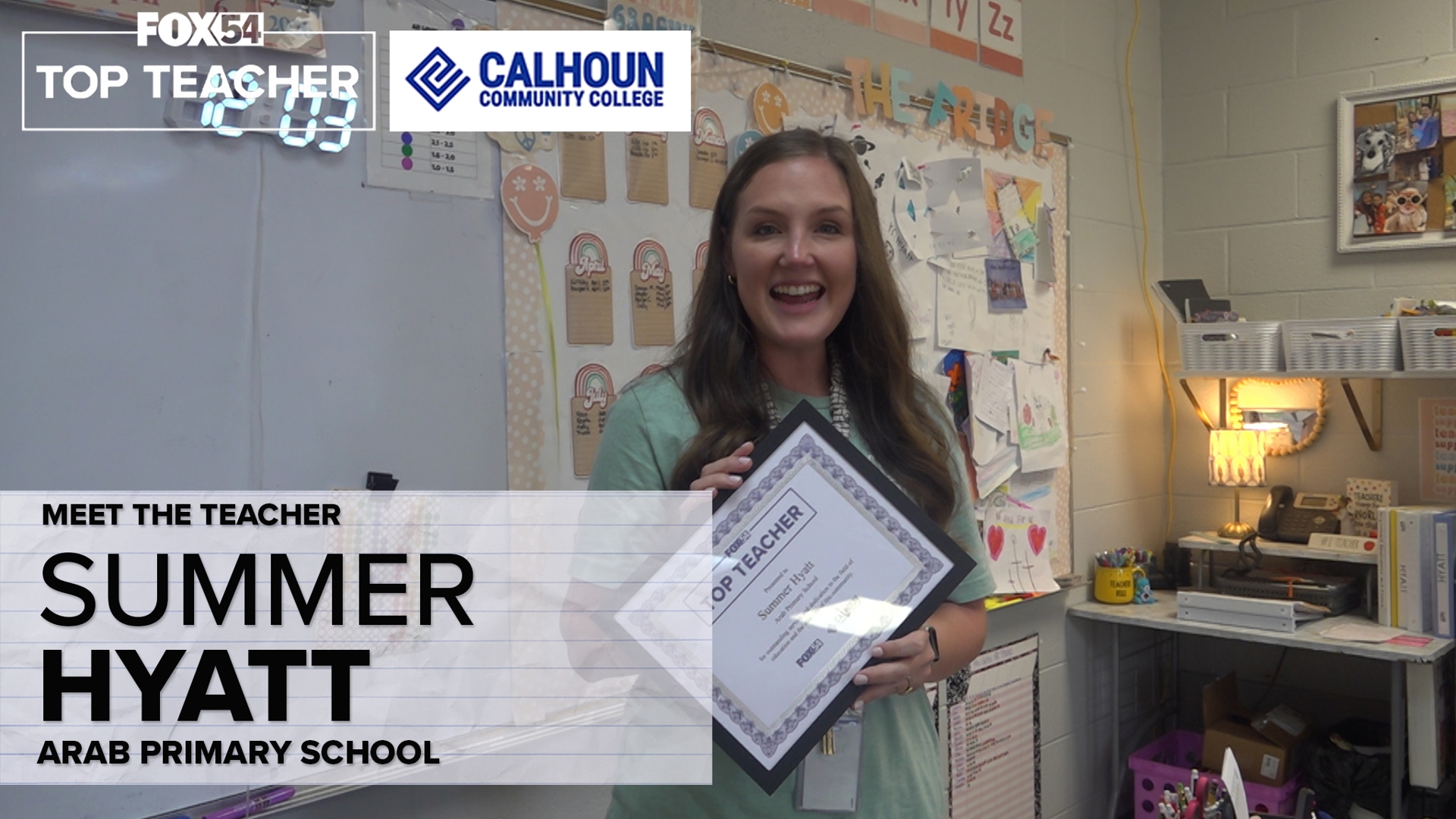 Summer Hyatt is a FOX54 Top Teacher from Arab Primary School ...