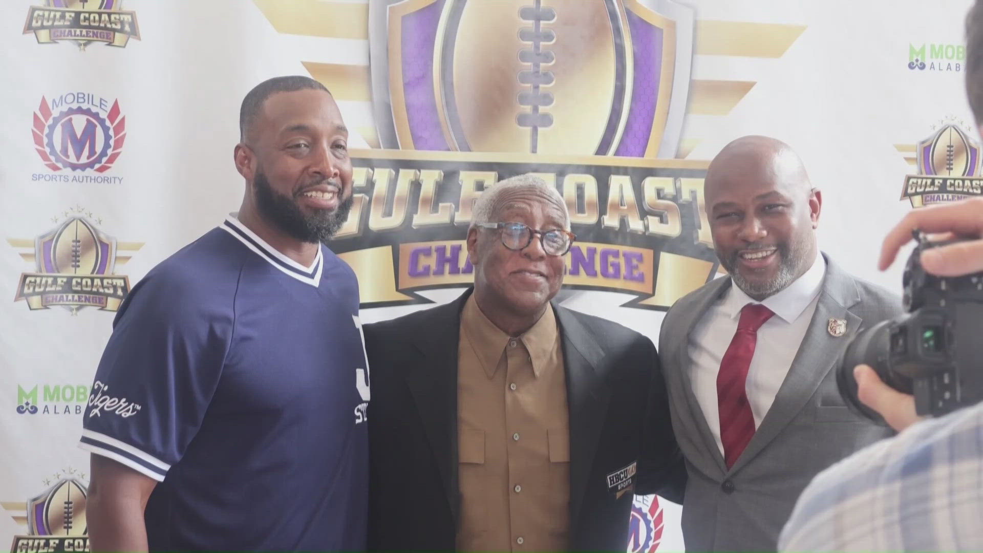 Football reps from Jackson State and Alabama A&M traveled to Mobile on Wednesday for the annual Gulf Coast Challenge press conference.