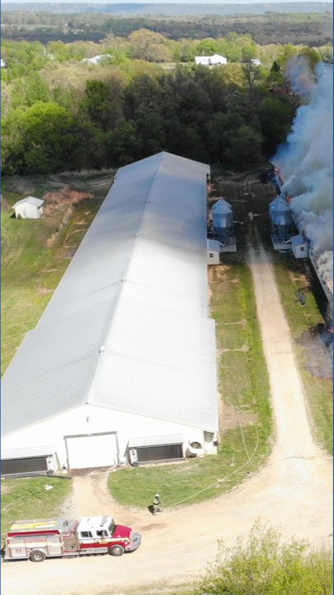 Massive response to Flat Rock chicken house fire as multiple agencies ...