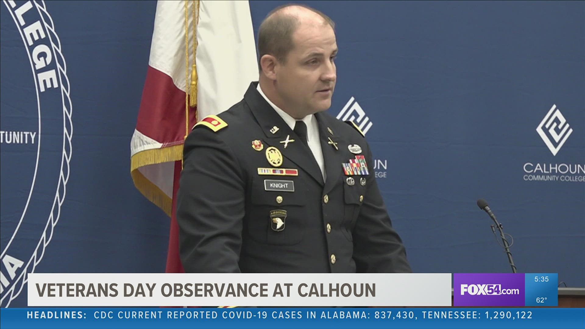 Calhoun wanted students to have a better understanding of the experiences that veterans have to face.