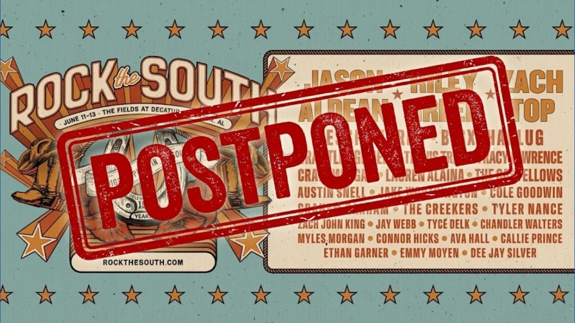 Rock the South postponed until October, organizers announce