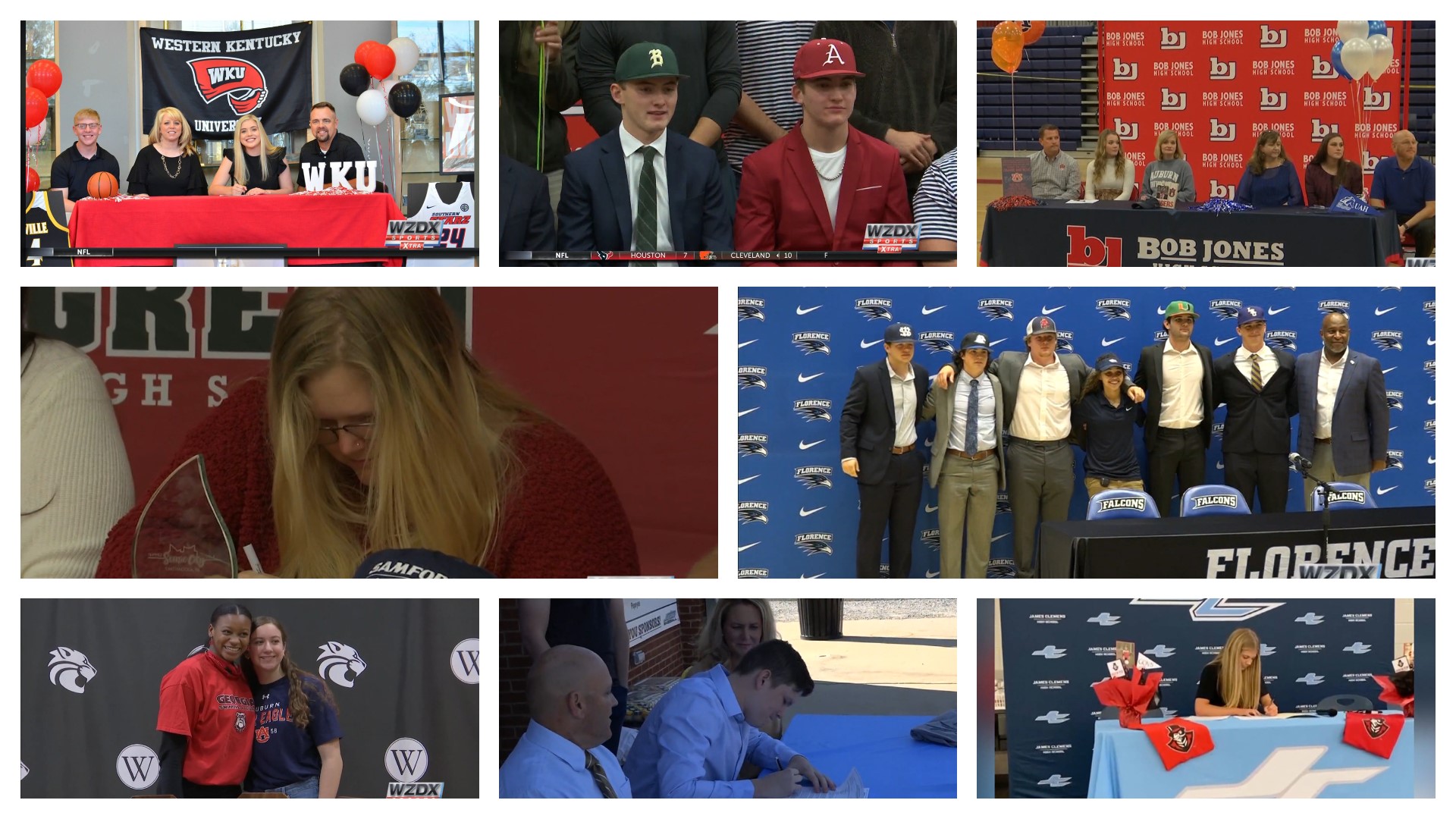 Several student-athletes across the Tennessee Valley signed National Letters of Intent during the early signing period of 2020.