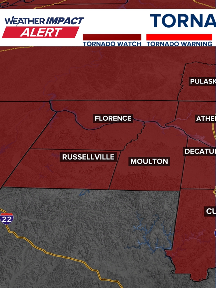 Tornado watch issued for north Alabama and Tennessee | rocketcitynow.com
