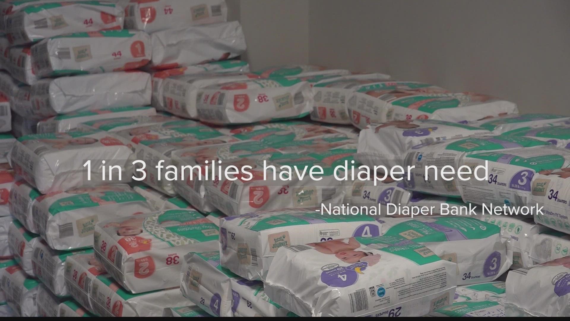 Costs are high on many everyday items, and that includes diapers. Some families may struggle to afford them, but local organizations are teaming up to help.