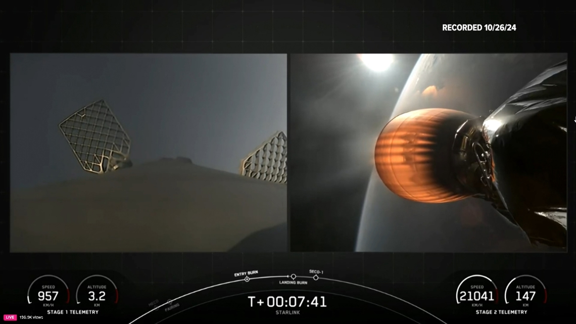 REPLAY SpaceX's Falcon 9 launches more Starlink satellites (10/26/24