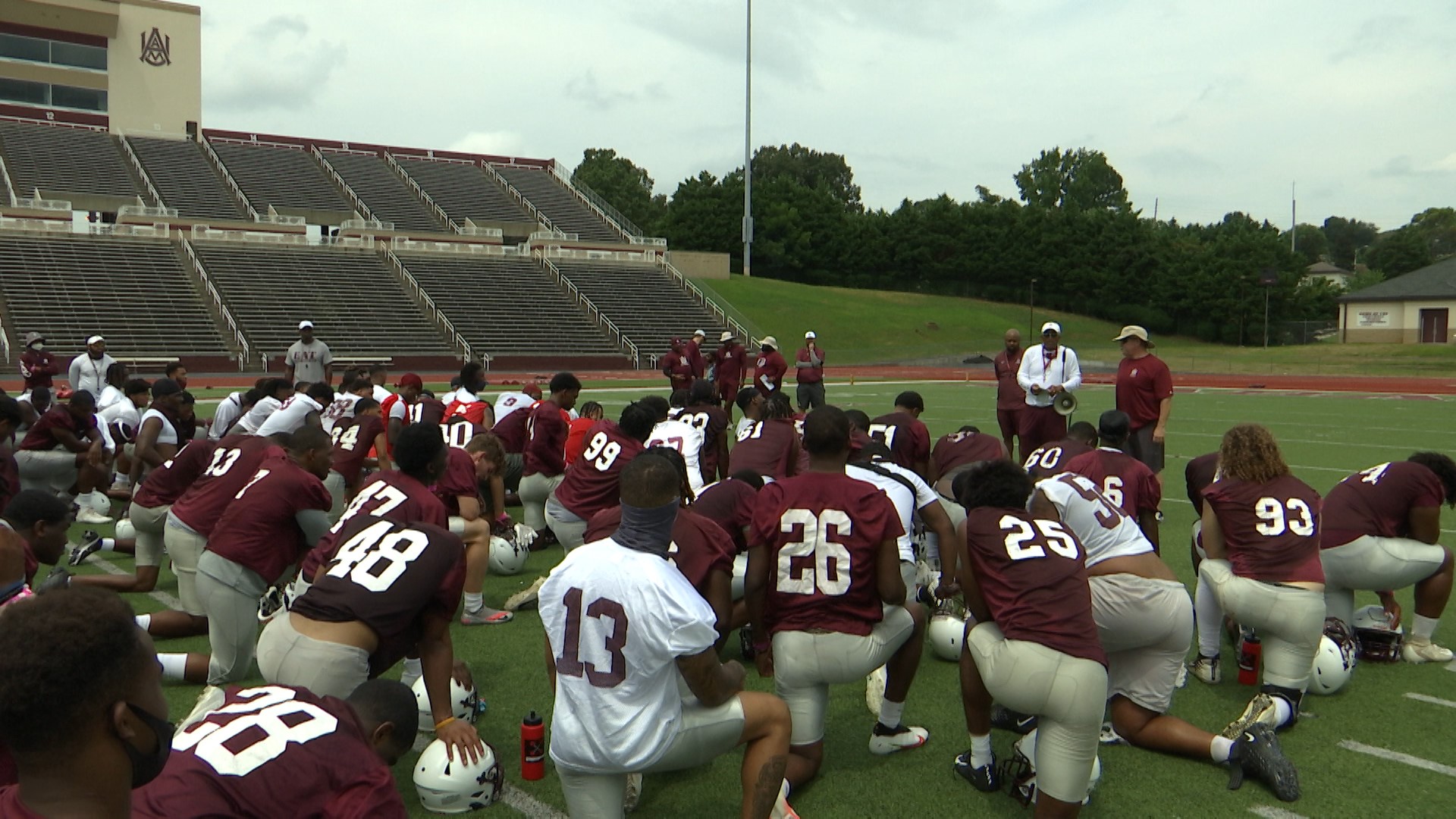 Connell Maynor and the reigning SWAC football champion Alabama A&M Bulldogs kicked off fall camp on “The Hill” this morning.