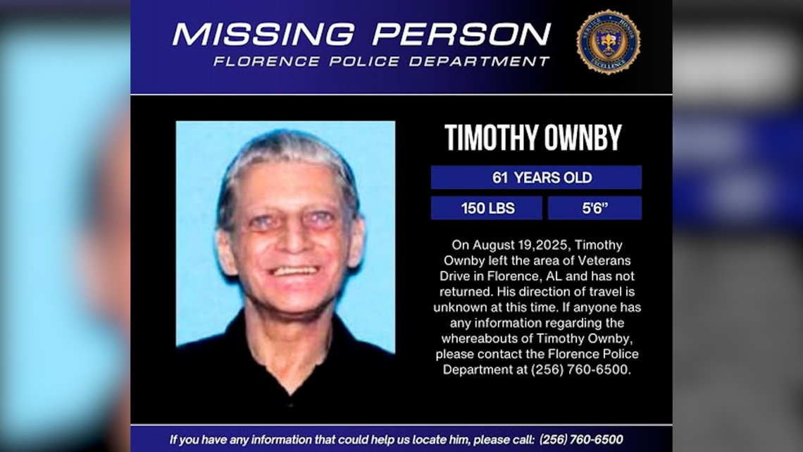 Florence Police seek help finding missing man, Timothy Ownby ...