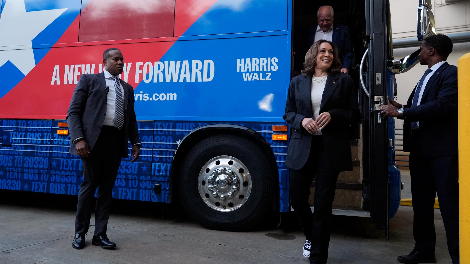 Vice President Kamala Harris and running mate Tim Walz visit Georgia as ...