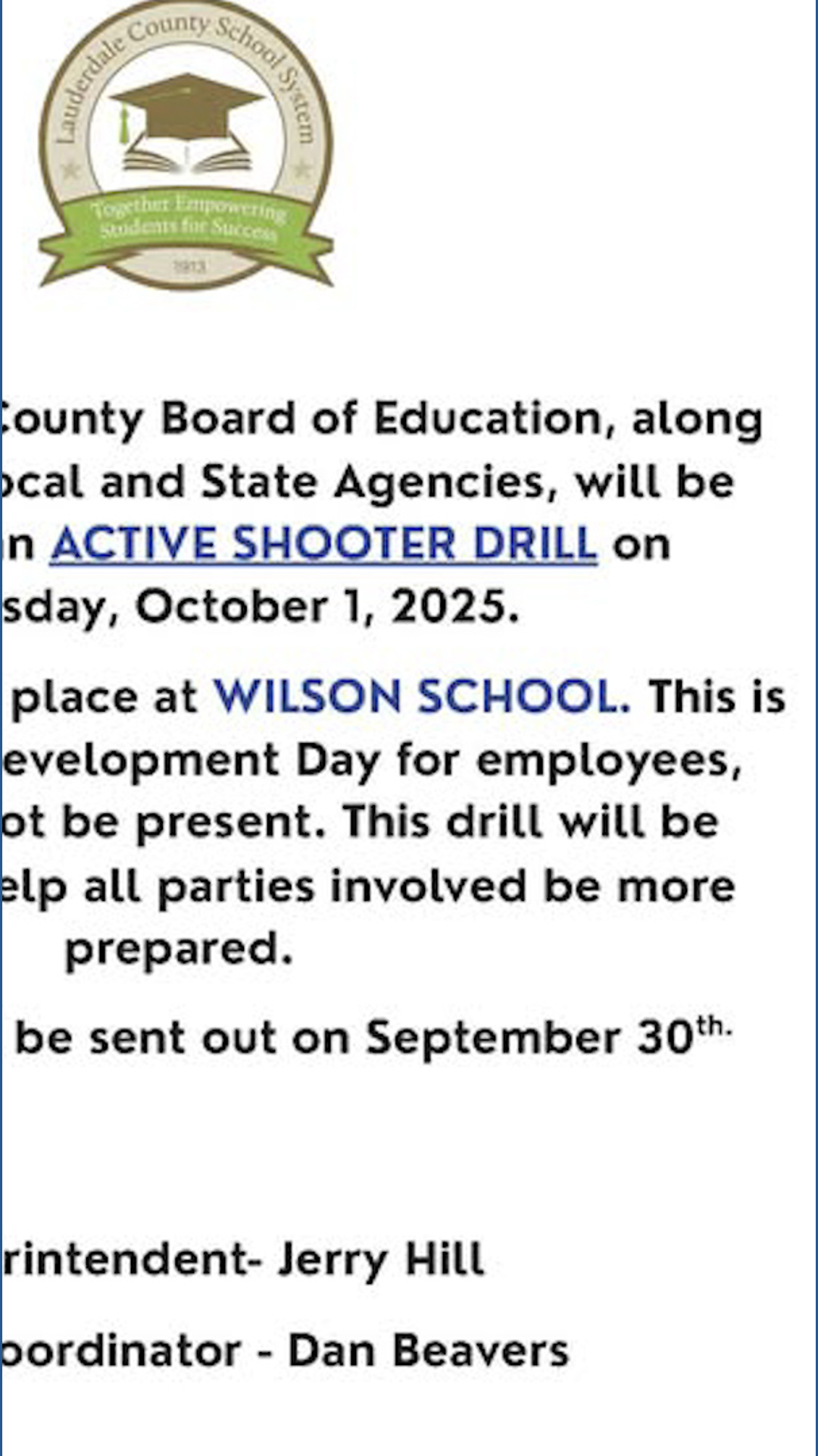 Active shooter drill set for Wilson High School | rocketcitynow.com