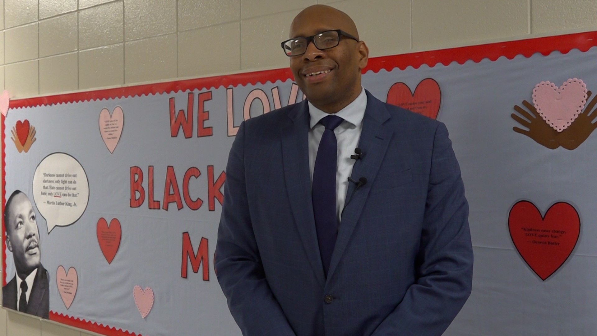 Huntsville City Schools Dr. Clarence Sutton celebrates Black History Month at Chaffee Elementary School