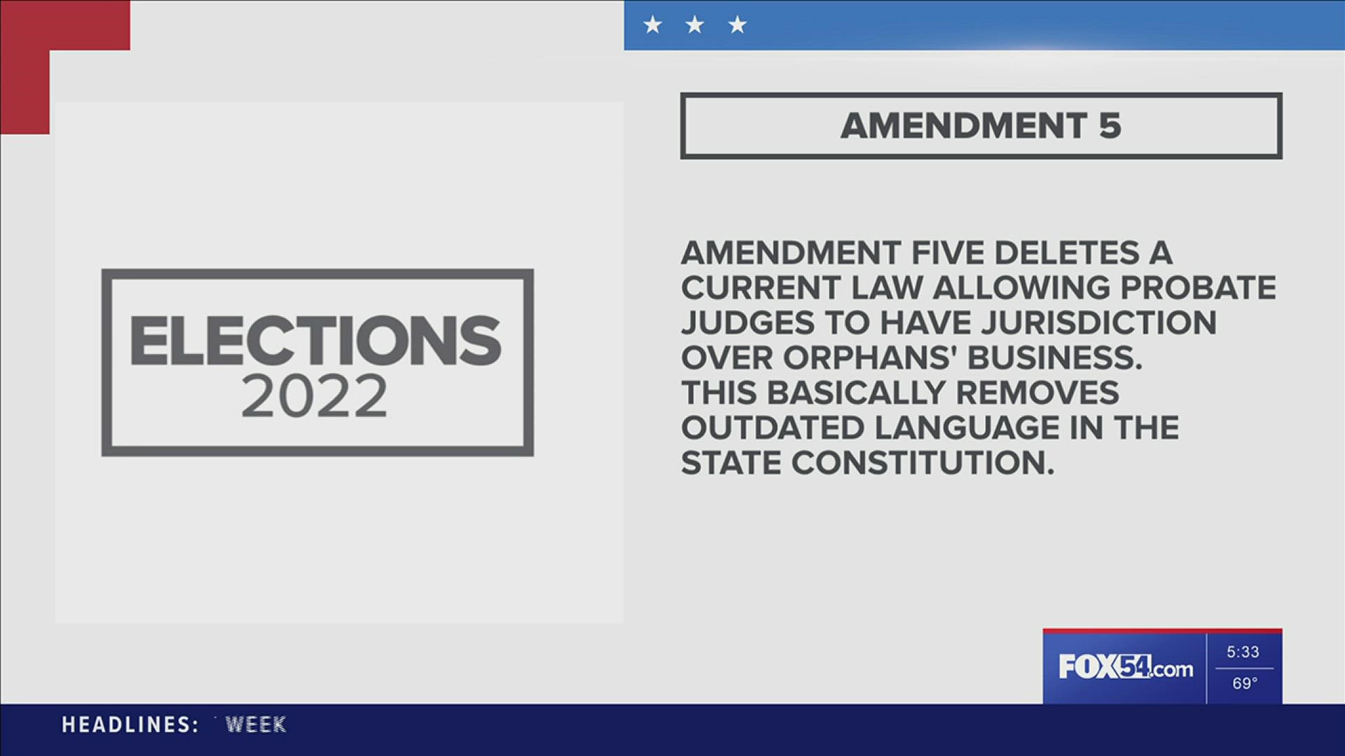 A look into Amendment Five on the 2022 November ballot
